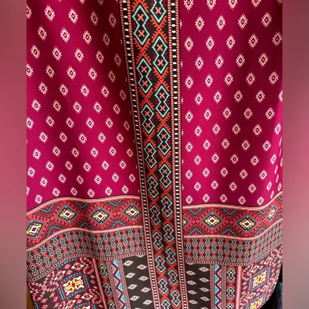 LOFT XXSP Diamond Mosaic 3/4 Sleeve Dress - Picture 7 of 10